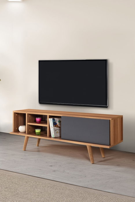 Hanah Home Ela 3331 Soporte para TV Nogal y Antracita Hanah Home Ela 3331 Soporte para TV Nogal y Antracita